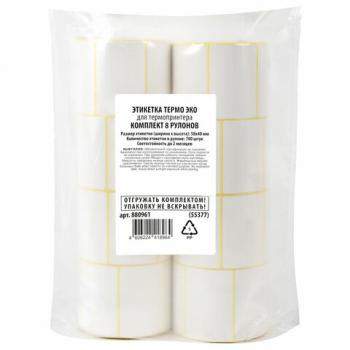 Этикетка ТермоЭко (58х40 мм), 700 этикеток в ролике, КОМПЛЕКТ 8 шт., светостойкость до 2 месяцев, 880961 - Премиум Сервис