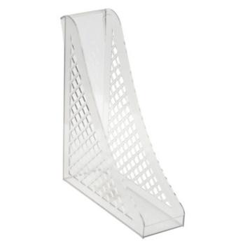 Лоток вертикальный для бумаг BRAUBERG ECO, 240х80х290 мм, сетчатый, прозрачный, 239016 - Премиум Сервис