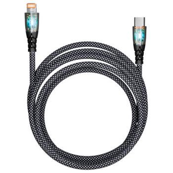 Кабель TypeC-Lightning, 1 м, 3 А, SMARTBUY, для быстрой зарядки и передачи данных, черный 18041, PDTRANSP-BLACK - Премиум Сервис