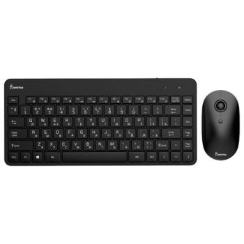 Набор беспроводной SMARTBUY 220349AG, клавиатура, мышь 2 кнопки+1 колесо, черный SBC-220349AG-K - Премиум Сервис