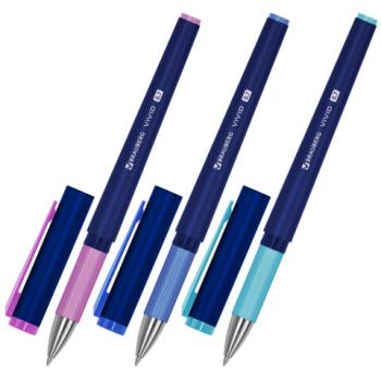 Ручка шариковая с грипом BRAUBERG "CLASSIC/PASTEL", СИНЯЯ, SOFT TOUCH покрытие, узел 0,7 мм, линия письма 0,35 мм, 144399 - Премиум Сервис