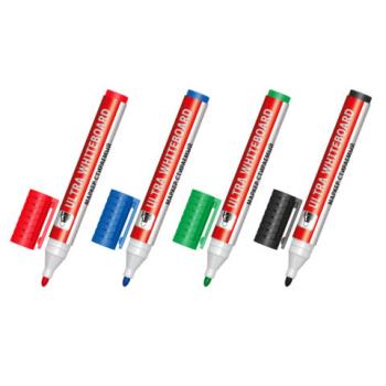 Маркеры стираемые для белой доски НАБОР 4 ЦВЕТА, BRAUBERG "ULTRA WHITEBOARD MARKER", 3 мм, 152635 - Премиум Сервис