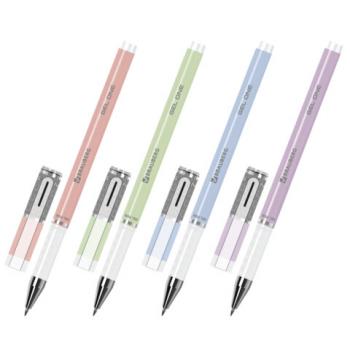 Ручка гелевая BRAUBERG "GEL ONE PASTEL", ЧЕРНАЯ, корпус ассорти, узел 0,5 мм, линия 0,35 мм, 144039 - Премиум Сервис
