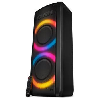 Колонка портативная SVEN PS-710, 100 Вт, TWS, Bluetooth, FM, USB, microSD, LED-дисп, черн, SV-021696 - Премиум Сервис