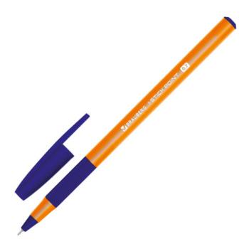 Ручка шариковая с грипом BRAUBERG "i-STICK POINT ORANGE", СИНЯЯ, пишущий узел 0,7 мм, линия письма 0,35 мм, 144386 - Премиум Сервис