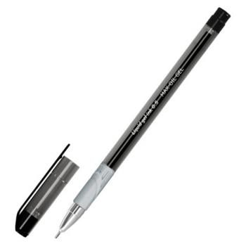 Ручка гелевая с грипом BRAUBERG "Max-Oil Gel", ЧЕРНАЯ, игольчатый узел 0,5 мм, линия письма 0,3 мм, 144260 - Премиум Сервис