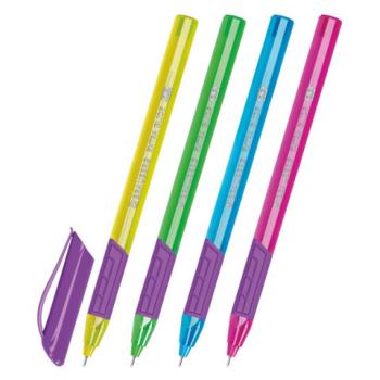 Ручка шариковая масляная с грипом BRAUBERG "Extra Glide GT Color", СИНЯЯ, трехгранная, игольчатый наконечник 0,7 мм, линия 0,5 мм, 144264 - Премиум Сервис