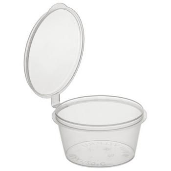 Соусник одноразовый 50мл Стандарт с верхней крышкой прозрачный, ВЗЛП, ШК7609, 1245П2 - Премиум Сервис