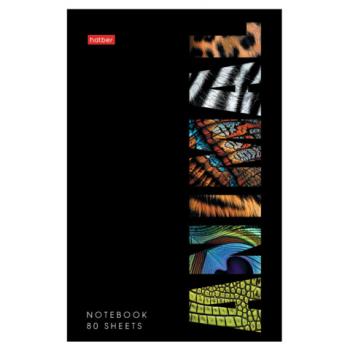 Блокнот А5 80 л., на скобе, картон, клетка, глянцевая ламинация, HATBER, "Animals print", 086090, 80Б5лВ1_31343 - Премиум Сервис