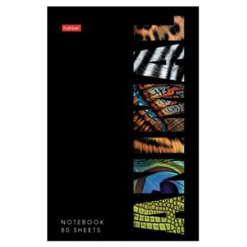 Блокнот А5 80 л., на скобе, картон, клетка, глянцевая ламинация, HATBER, "Animals print", 086090, 80Б5лВ1_31343 - Премиум Сервис