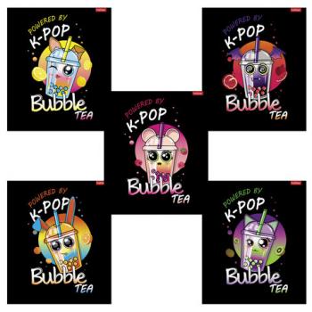 Тетрадь А5, 48 л., HATBER скоба, клетка, глянцевая ламинация, "Bubble tea" (микс в спайке), 089457, 48Т5лВ1 - Премиум Сервис