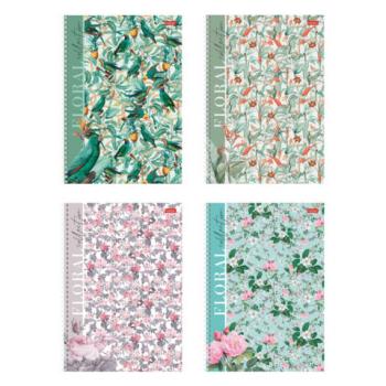 Тетрадь А4 80 л., HATBER, гребень, клетка, матовая ламинация, "Floral collection" (микс в спайке), 082972, 80Т4лВ1гр - Премиум Сервис
