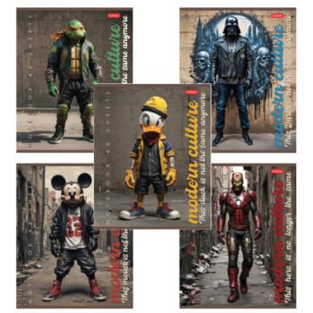 Тетрадь А5 48 л., HATBER скоба, клетка, обложка картон, "Те самые герои" (микс в спайке), 088617, 48Т5В1 - Премиум Сервис