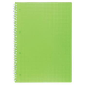 Тетрадь обложка пластик, А4, 80 л., гребень, клетка, HATBER, "LINE NEON" Зеленая, 081542, 80Т4В1гр_03034 - Премиум Сервис