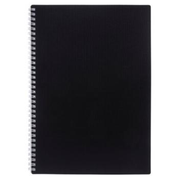 Тетрадь обложка пластик, А4, 80 л., гребень, клетка, HATBER, "VELVET" Черная, 081566, 80Т4В1гр_01601 - Премиум Сервис