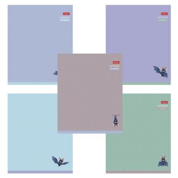 Тетрадь А5 48 л., HATBER скоба, клетка, Soft-touch ламинация, "Мышонок Creepy" (микс в спайке), 092145, 48Т5лВ1 - Премиум Сервис