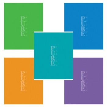 Тетрадь А5 48 л., HATBER-ECO скоба, офсет №2 ЭКОНОМ, клетка, обложка картон, PUREcolour (микс), 092115, 48Т5C1 - Премиум Сервис
