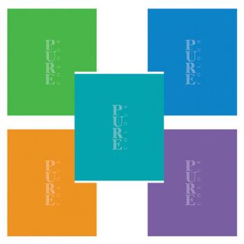 Тетрадь А5, 48 л. HATBER-ECO скоба, офсет №2 ЭКОНОМ, линия, обложка картон, PUREcolour (микс), 092116, 48Т5C2 - Премиум Сервис