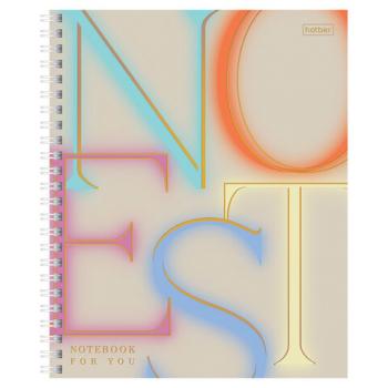 Тетрадь А5 96 л. HATBER гребень, клетка, матовая ламинация, 3D-фольга, "Notes" (микс в спайке), 090317, Тетрадь 96л Not - Премиум Сервис
