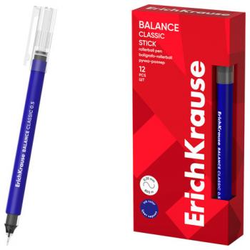 Ручка-роллер ERICH KRAUSE "Balance Stick Classic", СИНЯЯ, линия 0,35 мм, 63147 - Премиум Сервис