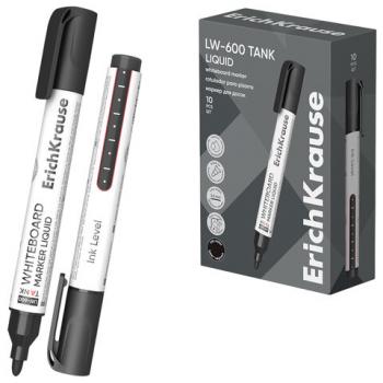 Маркер стираемый для доски с жидкими чернилами ERICH KRAUSE LW-600 "Tank Liquid", ЧЕРНЫЙ, 2,5 мм, 48774 - Премиум Сервис