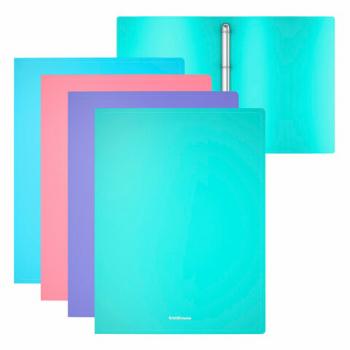 Папка на 4 кольцах ERICH KRAUSE "Diagonal Pastel", 24 мм, до 150 листов, ассорти, 0,6 мм, 49978 - Премиум Сервис