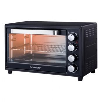 Мини-печь электрическая SONNEN EO-HL33, 1800 Вт, 33 л, 3 режима нагрева, таймер, механическое управление, черная, 458305 - Премиум Сервис