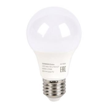 Лампа светодиодная SONNEN EXTRA, 7 (60) Вт, Е27, груша, теплый белый, 30000 ч, LED A60-7W-2700-Е27, 457889 - Премиум Сервис