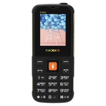 Телефон мобильный TEXET TM-D400, 2 SIM, 1,77", 32 Мб, microSD, FM, MP3, IP54, фонарик, черный, 127371 - Премиум Сервис