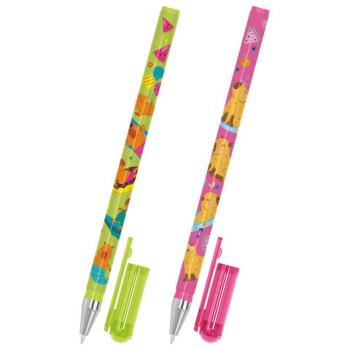 Ручка шариковая с принтом FUNSTER STICK "CUTE CAPY", СИНЯЯ, SOFT TOUCH покрытие, узел 0,7 мм, линия письма 0,35 м, 144393 - Премиум Сервис