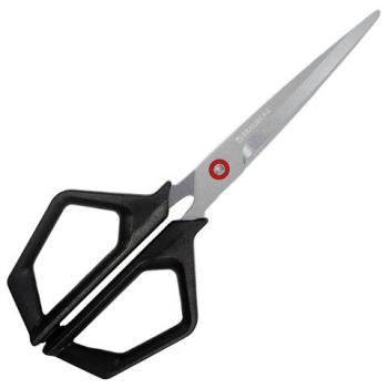 Ножницы BRAUBERG "Super black" 170 мм, черные, 3-х сторонняя заточка, ручки из ABS пластика, 238854 - Премиум Сервис