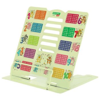 Подставка для книг и учебников большая BRAUBERG KIDS "Animals" с таблицей умножения, регулируемый угол наклона, металлическая, 238960 - Премиум Сервис