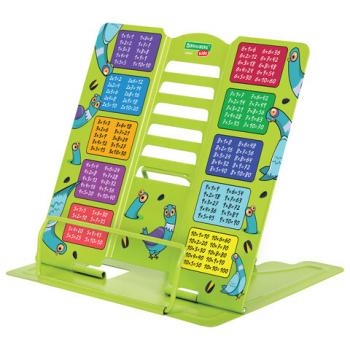 Подставка для книг и учебников большая BRAUBERG KIDS "Funny Pigeons" с таблицей умножения, регулируемый угол наклона, металлическая, 238961 - Премиум Сервис