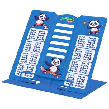 Подставка для книг и учебников BRAUBERG KIDS mini "Panda" с таблицей умножения, регулируемый угол наклона, металлическая, 238975 - Премиум Сервис