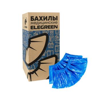Бахилы двойные КОМПЛЕКТ 500шт (250пар) STRONG, 39х14см, двойная резинка, 96мкм, 10г,, НД2-8/40/2р-С-С - Премиум Сервис