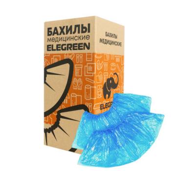 Бахилы двойные КОМПЛЕКТ 1000шт (500пар) ЭКСТРА, 39х14см, двойная резинка, 32мкм, 3,9г, ПНД2-8/8/2р-С-С - Премиум Сервис