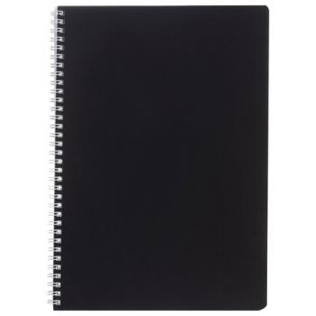 Тетрадь А4 96л. HATBER гребень, клетка, Soft-touch ламинация, SoloMatte_Черный бархат, 96Т4лВ1гр - Премиум Сервис