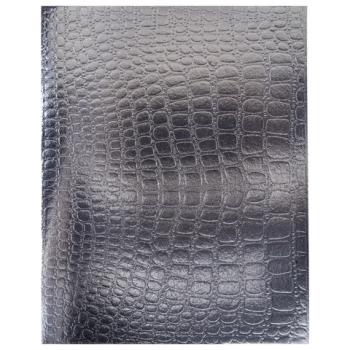 Тетрадь бумвинил А5 48л. скоба, офсет №1, клетка, с полями, СЕРЕБРО Metallic CROCO, H, 48Т5бвВ1 - Премиум Сервис