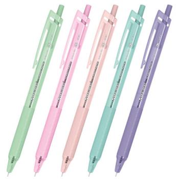 Ручки шариковые автоматические с грипом BRAUBERG "CLASSIC PASTEL", СИНИЕ, НАБОР 5 ШТ, пишущий узел 0,5 мм, линия письма 0,35 мм, 144470 - Премиум Сервис
