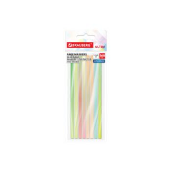 Закладки клейкие выделители текста BRAUBERG ULTRA COLOR, 135х5мм, 160 штук (8 цветов х 20 листов), 116685 - Премиум Сервис