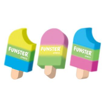 Ластик фигурный FUNSTER (ФАНСТЕР) "АЙСКРИМ", 55х29х12 мм, цвета ассорти, экологичный ПВХ, пакет, 274015 - Премиум Сервис
