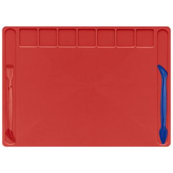 Доска для лепки А4, 280х200 мм, BRAUBERG KIDS, красная, 7 отделений для пластилина, 2 стека, 274257 - Премиум Сервис