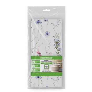 Коврик для сушки посуды из микрофибры, 31х47см, "ЛУГОВЫЕ ЦВЕТЫ", 440г/м2, BOOMHOUSE (БумХаус), 701156 - Премиум Сервис