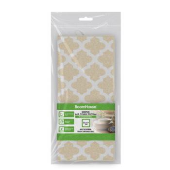 Коврик для сушки посуды из микрофибры, 31х47см, "МАРОККАНСКИЙ УЗОР", 440г/м2, BOOMHOUSE (БумХаус), 701157 - Премиум Сервис