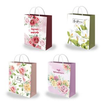 Пакет подарочный (1 штука) 26х13х32см (L) "Woman Collection", ассорти, фольга, ЗОЛОТАЯ СКАЗКА, 700814 - Премиум Сервис