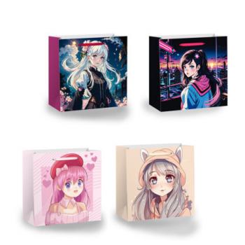 Пакет подарочный (1 штука) 30х10х30см "Anime", ассорти, ламинированный, ЗОЛОТАЯ СКАЗКА, 700833 - Премиум Сервис
