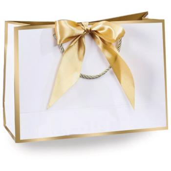 Пакет подарочный (1 штука) 28x10x20см "Golden Edge", с лентой, ЗОЛОТАЯ СКАЗКА, 700859 - Премиум Сервис