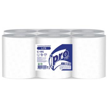 Полотенца бумажные с центральной вытяжкой 275м, PROtissue (M2) LITE, 1-сл,белые, КОМПЛЕКТ 6 рул,С195 - Премиум Сервис
