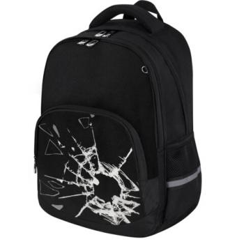 Рюкзак BRAUBERG SOFT, 2 отделения, 3 кармана, "Broken glass", СВЕТЯЩИЙСЯ, 40х31х15 см, 274402 - Премиум Сервис