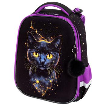 Ранец BRAUBERG ORIGINAL, 2 отделения, с брелком, "Galactic cat", 38х29х16 см, 274403 - Премиум Сервис